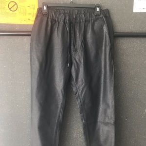 Men’s leather joggers size medium